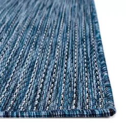 Kirklands Home Outdoor Rugs|Navy Intertwine Indoor/Outdoor Area Rug, 7x9 Blue