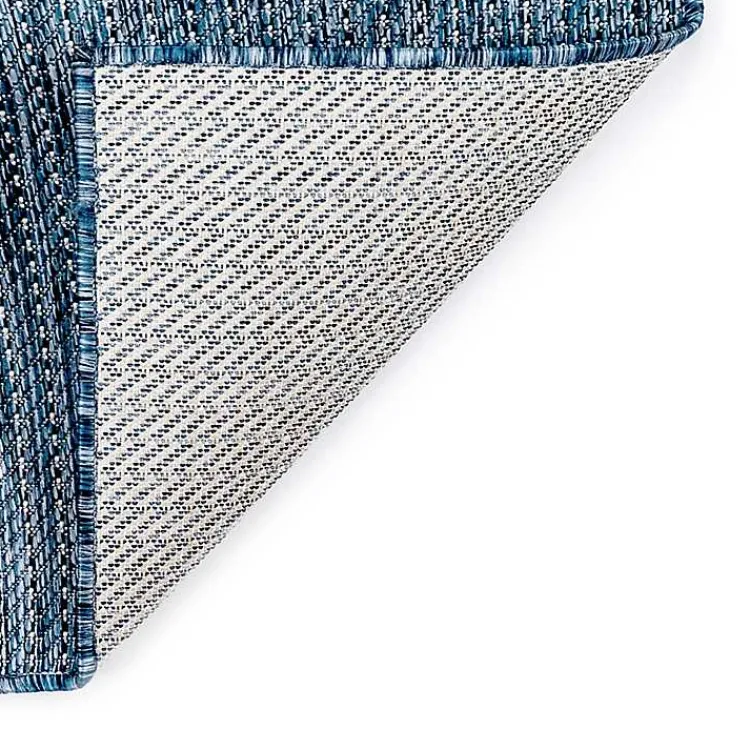 Kirklands Home Outdoor Rugs|Navy Intertwine Indoor/Outdoor Area Rug, 7x9 Blue