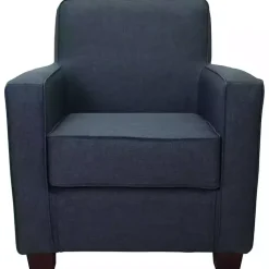 Kirklands Home Accent Chairs|Navy Johnston Upholstered Accent Chair Blue