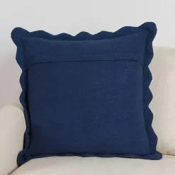Hot Navy Juna Scalloped Pillow, 22 in. Pillows