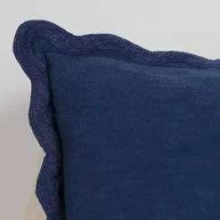 Hot Navy Juna Scalloped Pillow, 22 in. Pillows