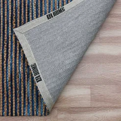 Kirklands Home Area Rugs|Navy Jute and Wool Woven Area Rug, 5x8