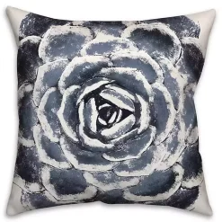 Navy Large Succulent Pillow Pillows