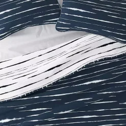 Kirklands Home Quilts|Navy Linear Reversible 3-pc. Queen Quilt Set