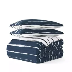 Kirklands Home Quilts|Navy Linear Reversible 3-pc. King Quilt Set