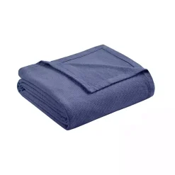 Best Navy Liquid Cotton Full/Queen Blanket Blankets & Throws