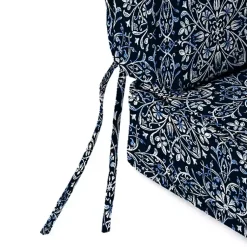 Kirklands Home Outdoor Cushions & Pillows|Navy Medallion Outdoor Deep Seat Cushion Blue
