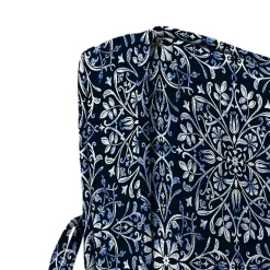 Kirklands Home Outdoor Cushions & Pillows|Navy Medallion Outdoor Deep Seat Cushion Blue