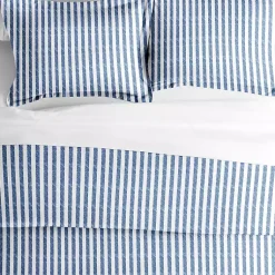 Kirklands Home Duvets|Navy Rugged Stripe 2-pc. Twin Duvet Cover Set
