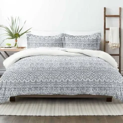 Kirklands Home Duvets|Navy Rustic Modern 2-pc. Twin Duvet Cover Set