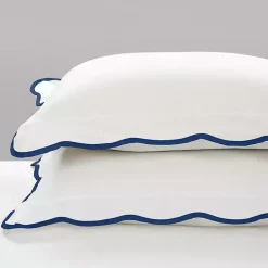 Kirklands Home Comforters|Navy Scalloped Edge 3-pc. Full/Queen Comforter Set