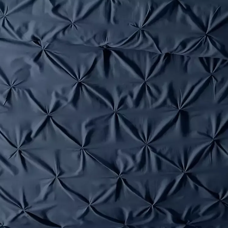 Kirklands Home Duvets|Navy Soft Pinched 3-Pc. Queen Duvet Cover Set Blue