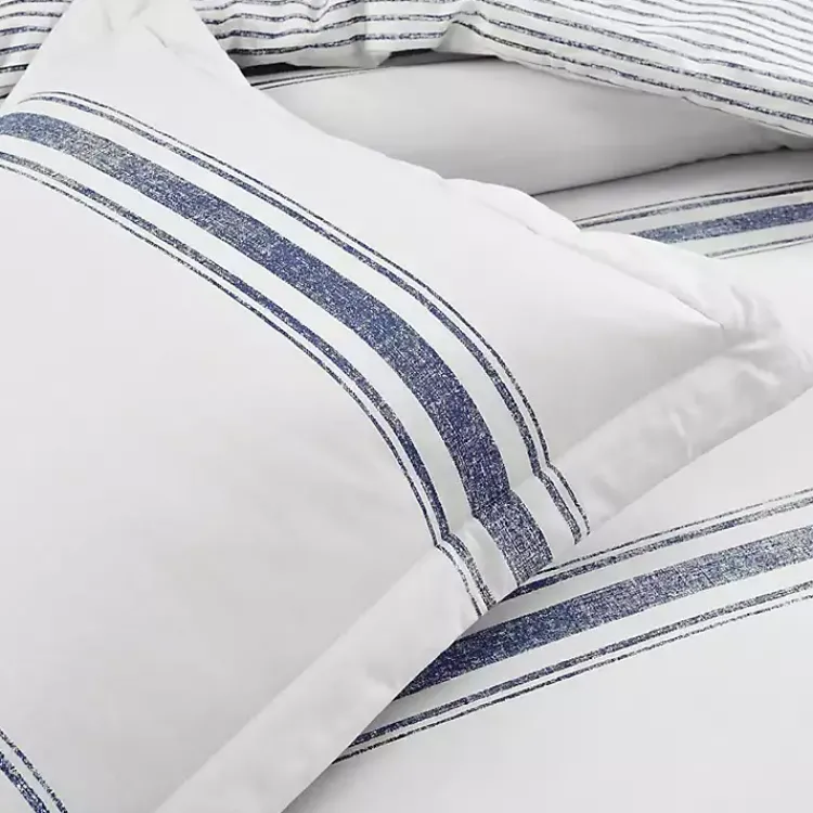 Kirklands Home Comforters|Navy Stripe 3-pc. King Comforter Set