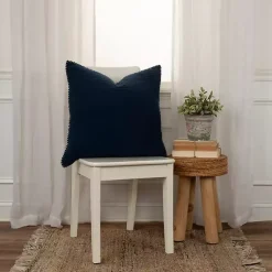 Sale Navy Subtle Striped Oversized Pillow Pillows