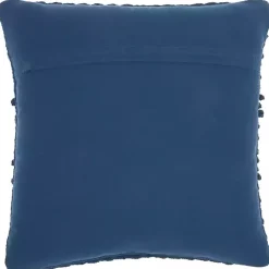 New Navy Textured Stripes Pillow Pillows