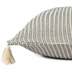 Discount Navy Trapeze Organic Cotton Throw Pillow Pillows