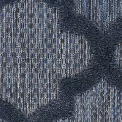 Kirklands Home Outdoor Rugs|Navy Trellis Indoor/Outdoor Area Rug, 6x9 Blue