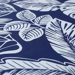 Kirklands Home Outdoor Cushions & Pillows|Navy Tropical Foliage Outdoor Chaise Cushion