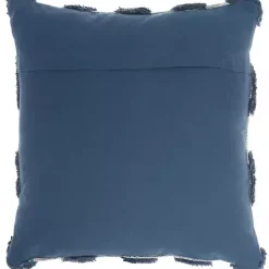 Outlet Navy Tufted Diagonal Checkers Throw Pillow Pillows