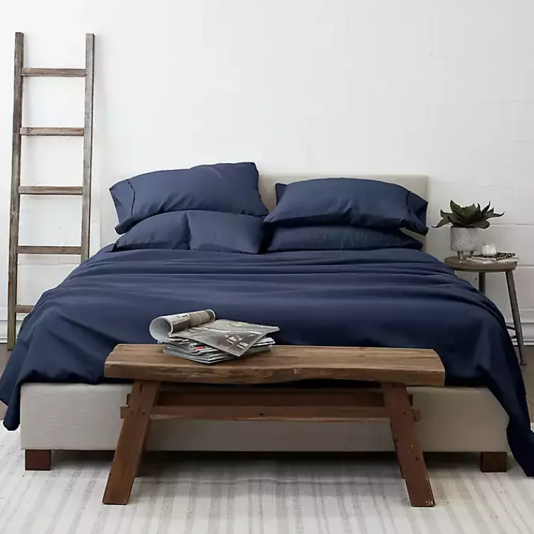 Kirklands Home Bed Sheets|Navy Ultra Soft 6-pc. California King Sheet Set Blue