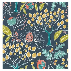 Kirklands Home Wall Murals & Wallpaper|Navy Vintage Flora Peel & Stick Wallpaper