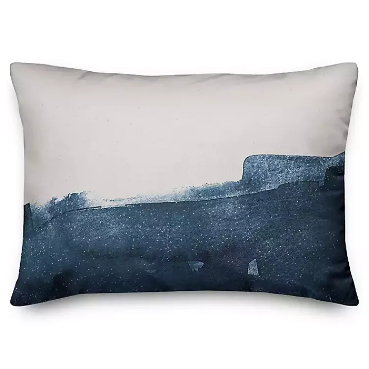 Best Navy Watercolor Half Accent Pillow Pillows