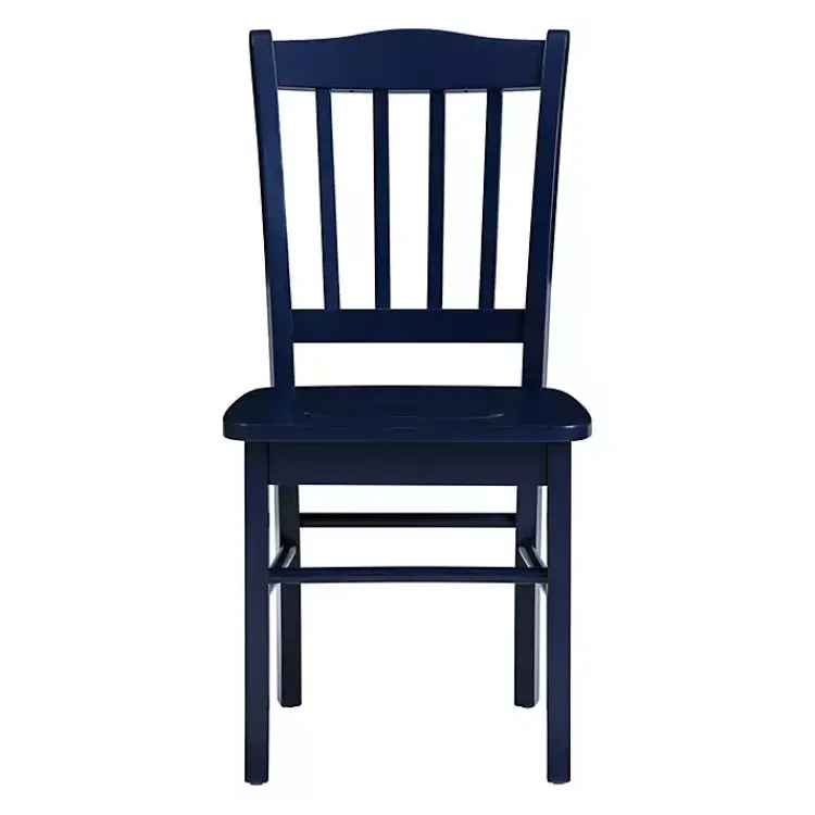 Kirklands Home Dining Chairs|Navy Wood Shaker Dining Chairs, Set of 2 Blue