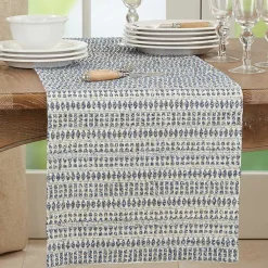 Kirklands Home Table Linens|Navy Woven Line Stripe Table Runner
