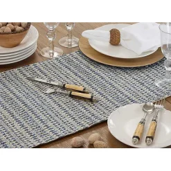 Kirklands Home Table Linens|Navy Woven Line Stripe Table Runner