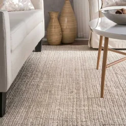 Kirklands Home Area Rugs|Neely Solid Jute Area Rug, 5x8 Tan