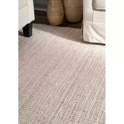 Kirklands Home Area Rugs|Neely Solid Jute Area Rug, 5x8 Tan