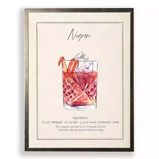 Kirklands Home Framed Art|Negroni Framed Art Print Purple