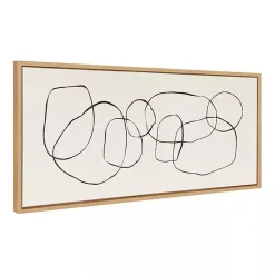 Kirklands Home Canvas Art|Neutral Abstract Circles Framed Canvas Art Print