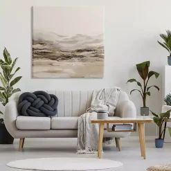 Kirklands Home Canvas Art|Neutral Abstract Mountains Canvas Art Print