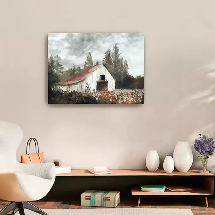 Neutral Barn Canvas Art Print, 32x24 in. Fall