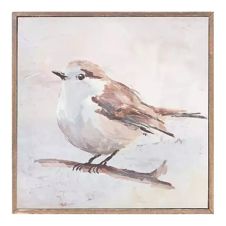 Kirklands Home Canvas Art|Neutral Birds Framed Canvas Art Prints, Set of 2