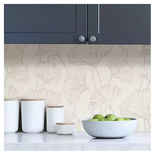 Kirklands Home Wall Murals & Wallpaper|Neutral Botanical Peel and Stick Wallpaper