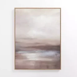Kirklands Home Canvas Art|Neutral Brown Abstract Framed Canvas Art Print