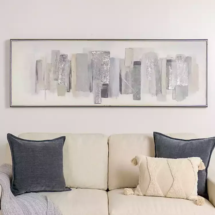 Kirklands Home Framed Art|Neutral Brush Strokes Framed Art Print