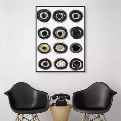 Kirklands Home Canvas Art|Neutral Circles Framed Canvas Art Print