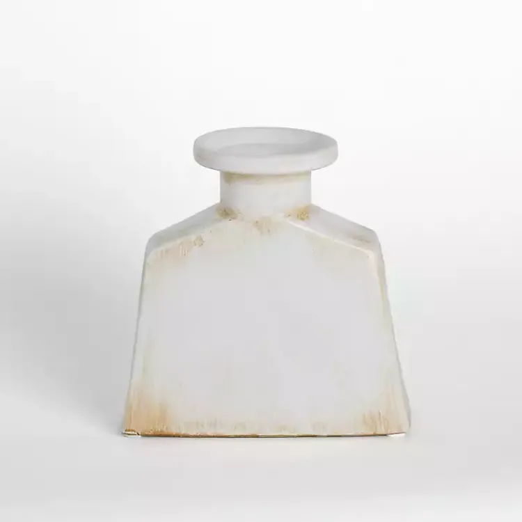 Clearance Neutral Distressed Pentagon Vase, 6 in. Vases