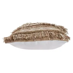 Online Neutral Embroidered Fringe Accent Pillow Pillows
