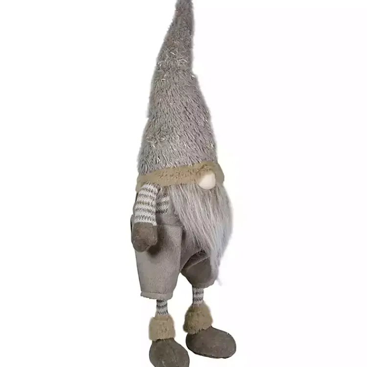 Best Neutral Fur Striped Standing Gnome Christmas Decorations