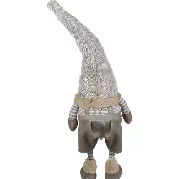 Best Neutral Fur Striped Standing Gnome Christmas Decorations