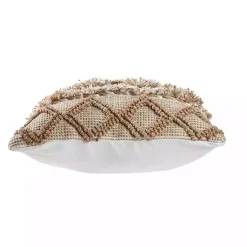 Discount Neutral Geometric Pom Pom Pillow Pillows