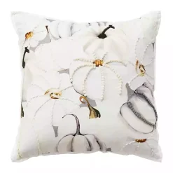 Discount Neutral Gold Pumpkins Harvest Throw Pillow Fall