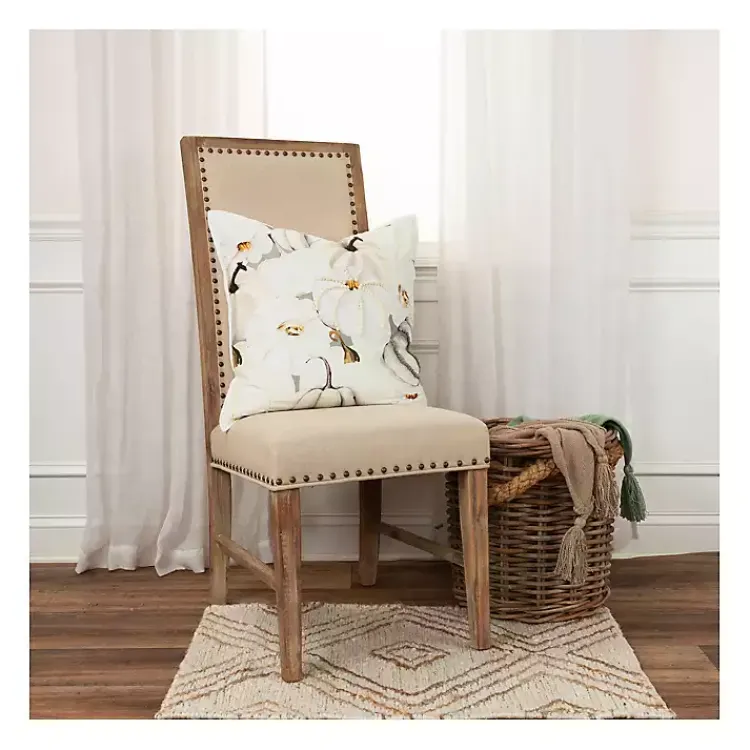 Discount Neutral Gold Pumpkins Harvest Throw Pillow Fall