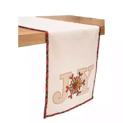 Kirklands Home Table Linens|Neutral Joy Christmas Table Runner Tan