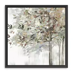 Kirklands Home Canvas Art|Neutral Leaves Framed Canvas Art Print, 30x30 in. Gray