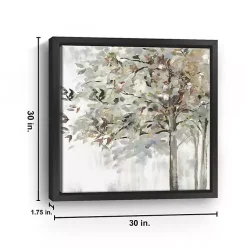 Kirklands Home Canvas Art|Neutral Leaves Framed Canvas Art Print, 30x30 in. Gray
